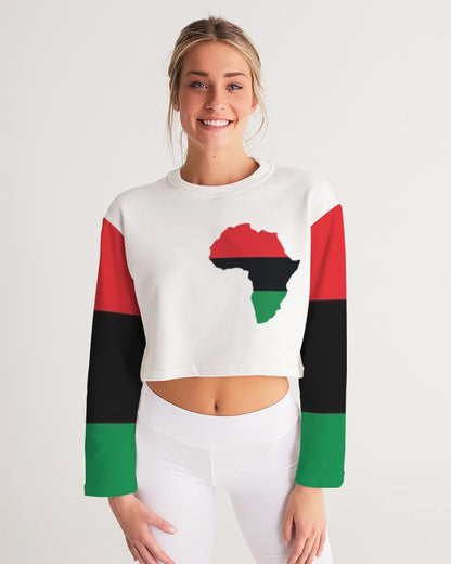 Pan African continental symbol Women's Cropped Sweatshirt