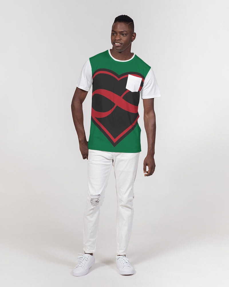 Black polyamorous flag Men's Everyday Pocket Tee