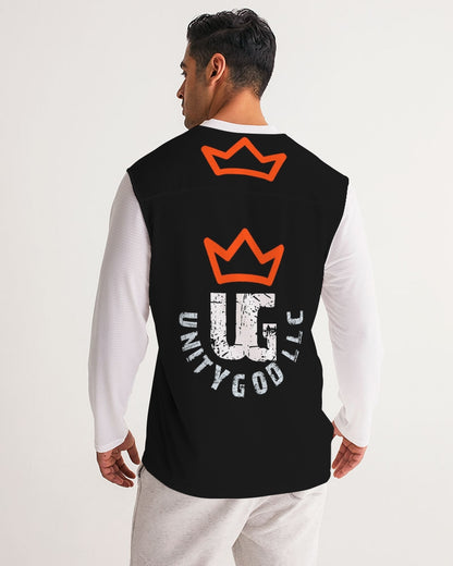 red UNITYGOD Logo Men's Long Sleeve Sports Jersey