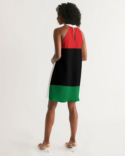 Pan African continental symbol Women's Halter Dress