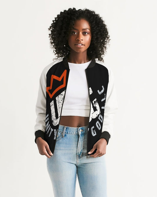 red UNITYGOD Logo Women's Bomber Jacket