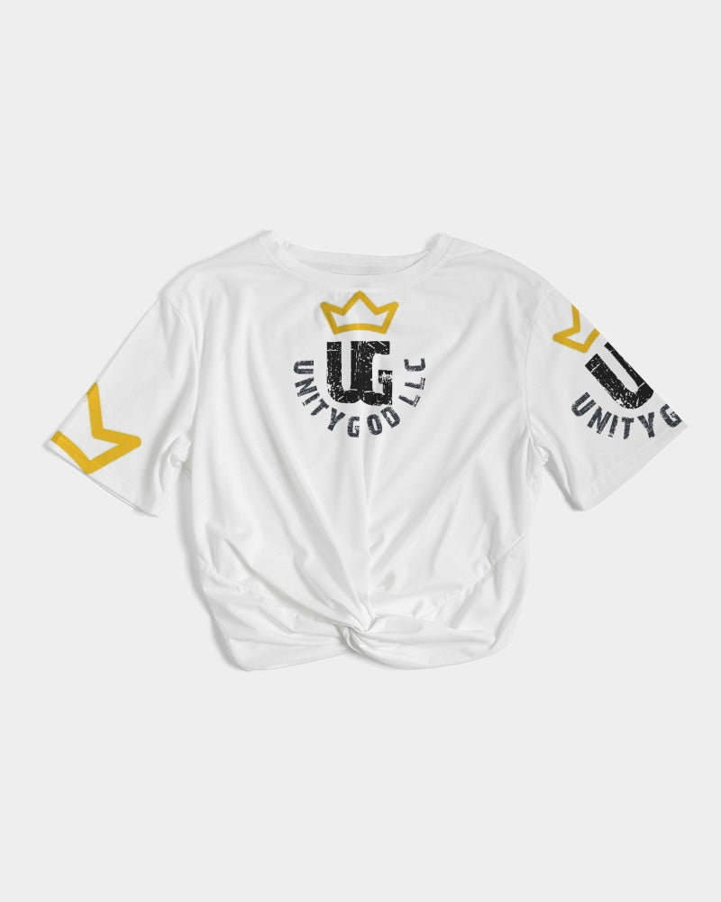 UNITYGOD Logo 4 Women's Twist-Front Cropped Tee