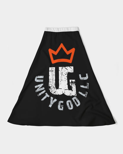 red UNITYGOD Logo Women's A-Line Midi Skirt