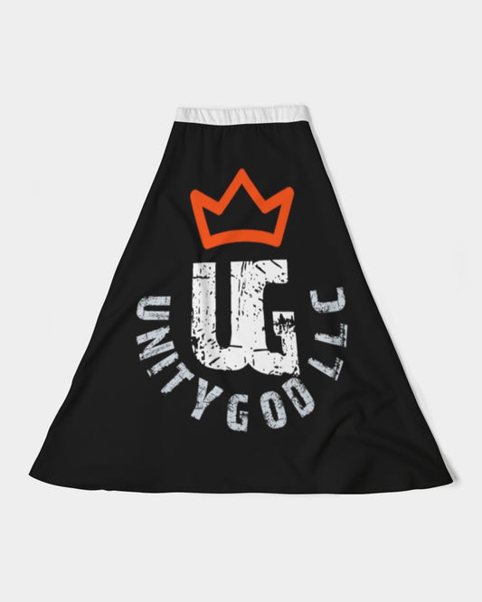 red UNITYGOD Logo Women's A-Line Midi Skirt