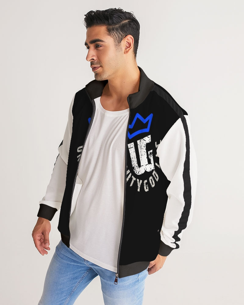 UNITYGOD Logo 5 Men's Stripe-Sleeve Track Jacket