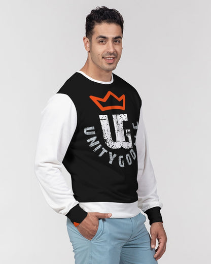 red UNITYGOD Logo Men's Classic French Terry Crewneck Pullover