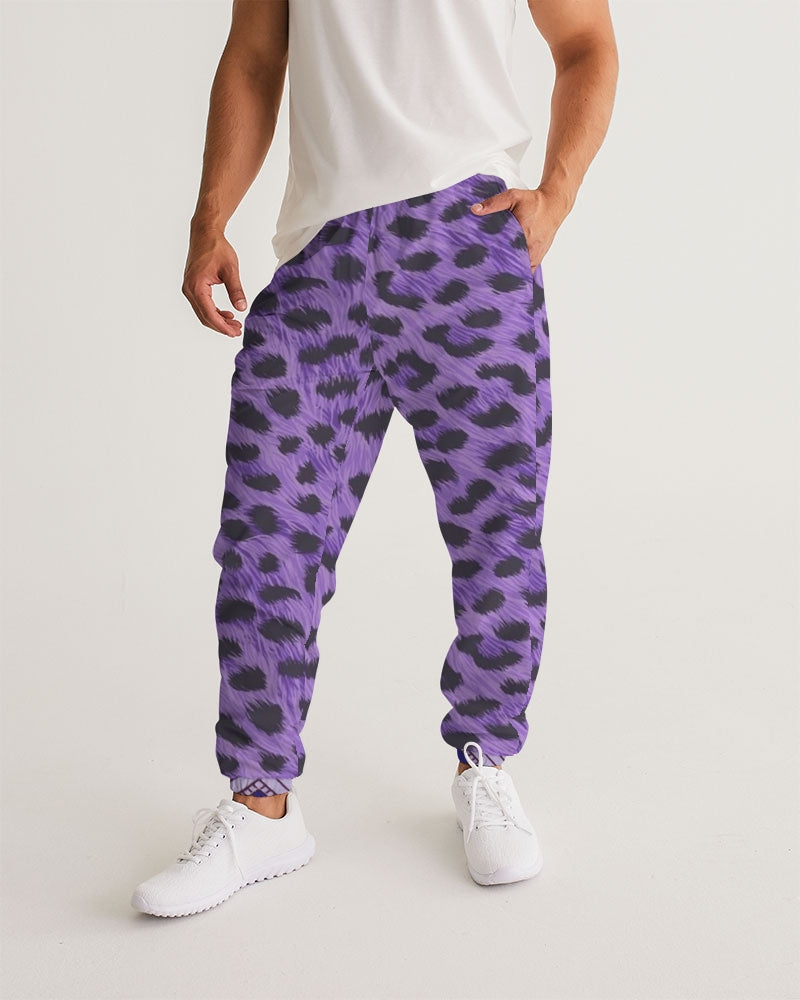 Purple Leopard Men's Track Pants