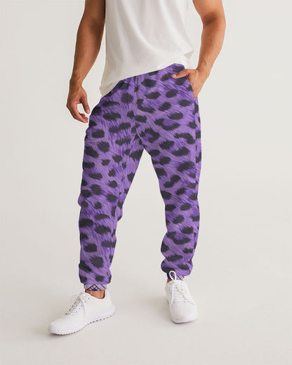 Purple Leopard Men's Track Pants