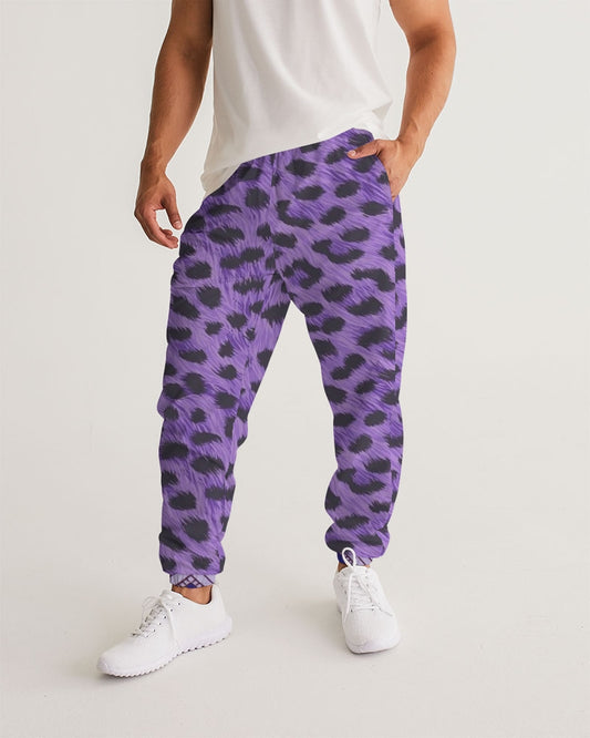 Purple Leopard Men's Track Pants