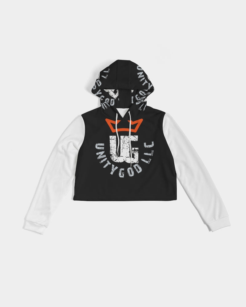 red UNITYGOD Logo Women's Cropped Hoodie