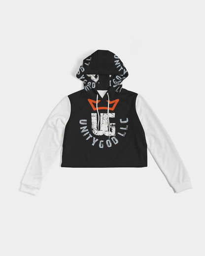 red UNITYGOD Logo Women's Cropped Hoodie