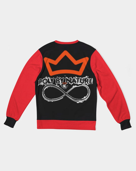 Poly By Nature Men's All-Over Print Classic French Terry Crewneck Pullover