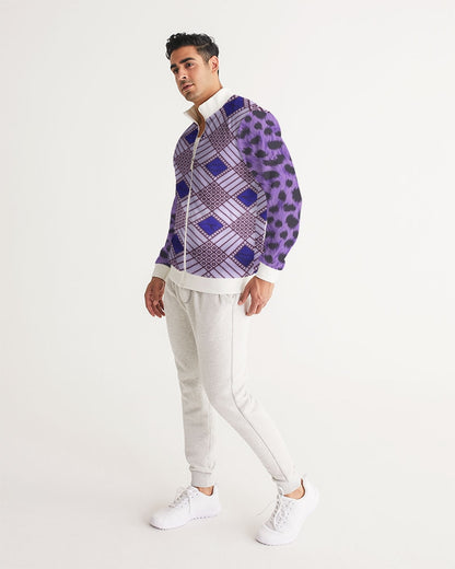 Purple Leopard Men's Track Jacket