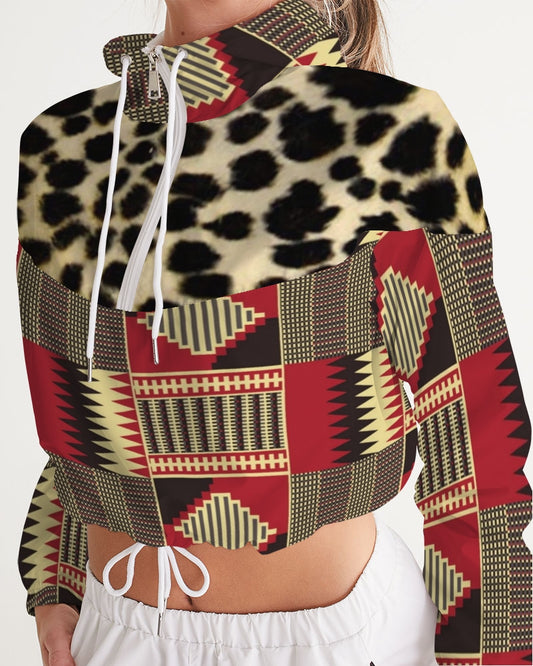 BRW Kente Women's Cropped Windbreaker