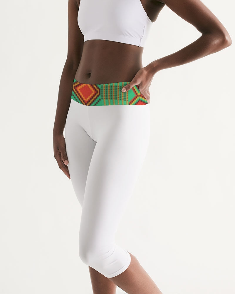 Kente variant 1 Women's Mid-Rise Capri