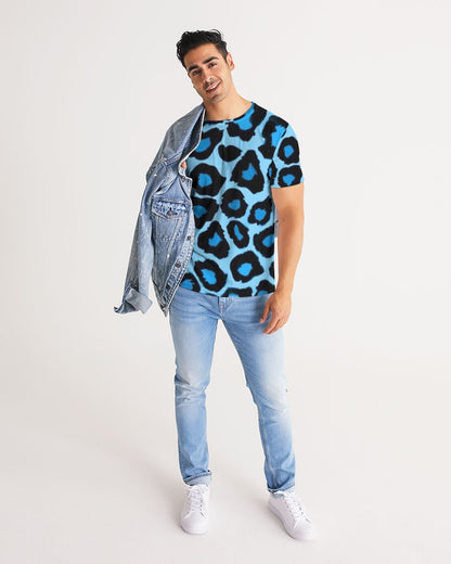 Blue leopard kente Men's Tee