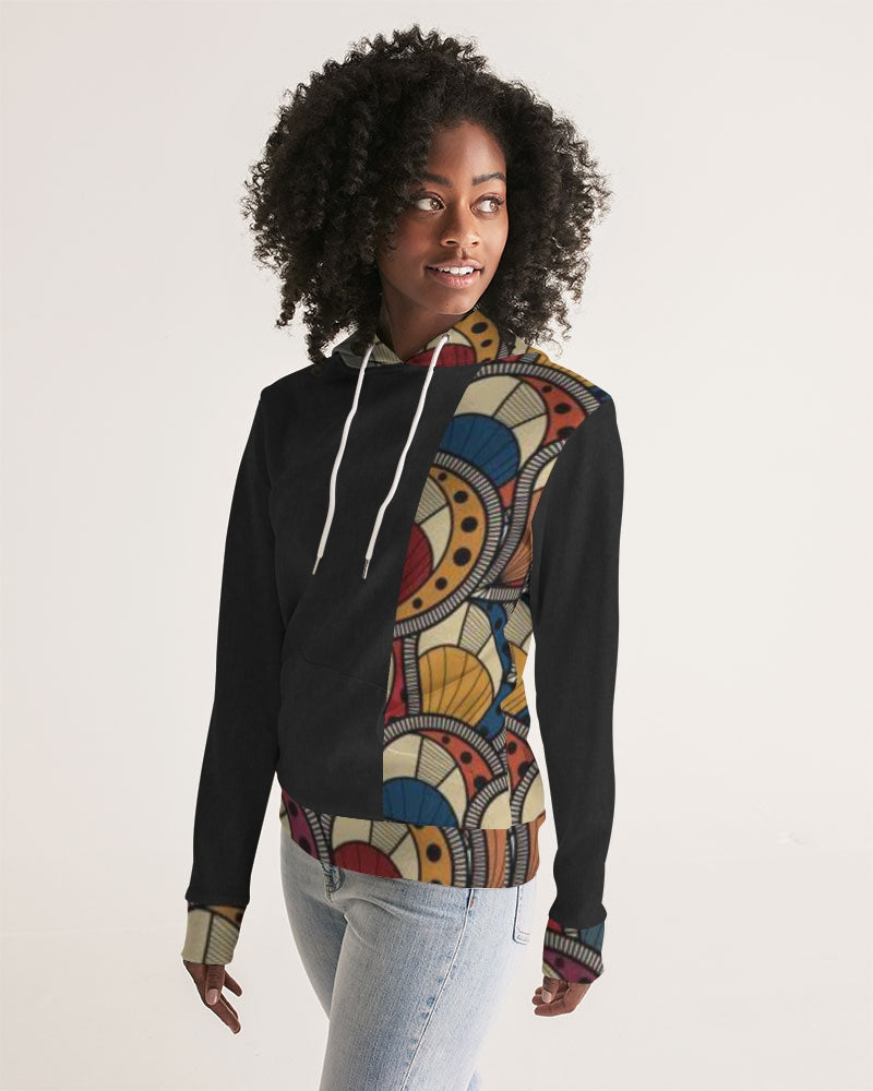 Black classic Kente Women's Hoodie