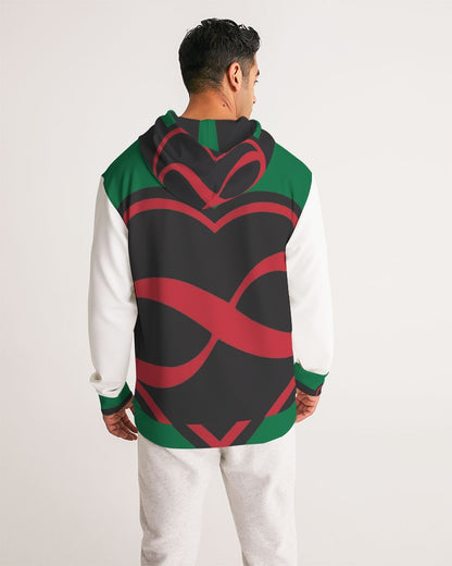 Black polyamorous flag Men's Hoodie