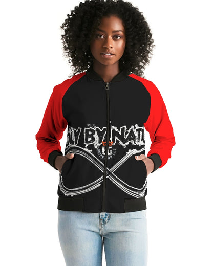 Poly By Nature Women's All-Over Print Bomber Jacket