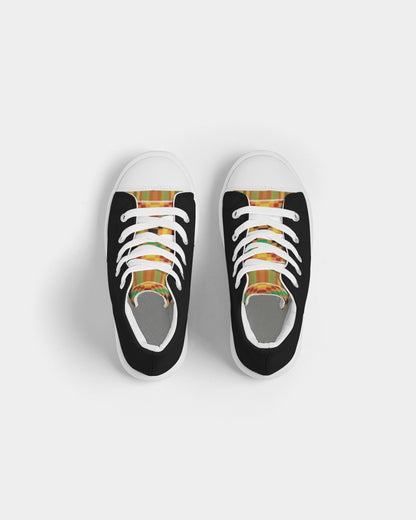 Black Kids Hightop Canvas Shoe