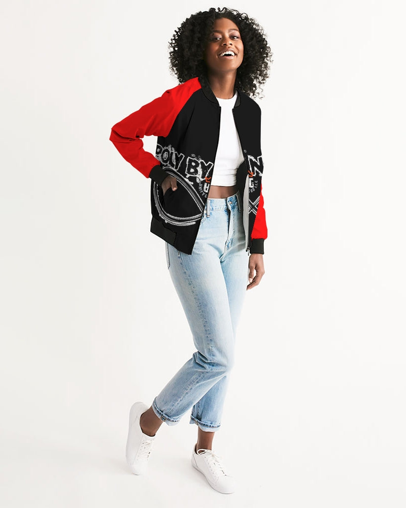 Poly By Nature Women's All-Over Print Bomber Jacket