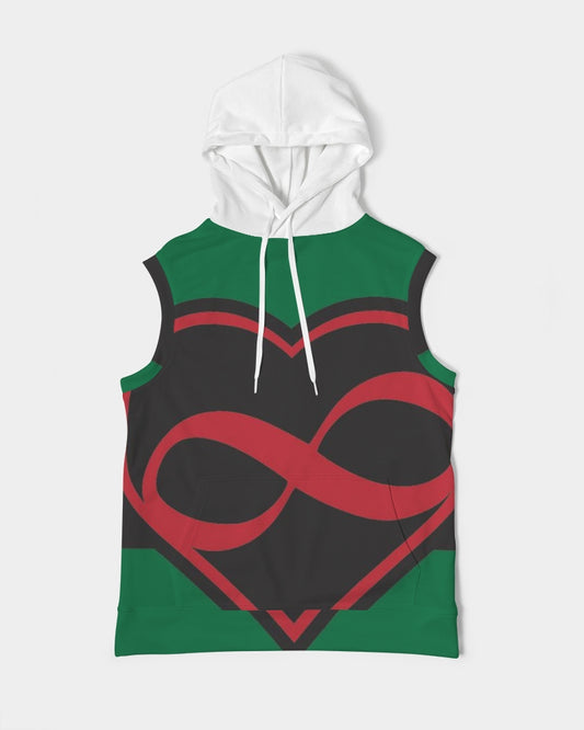 Black polyamorous flag Men's Premium Heavyweight Sleeveless Hoodie