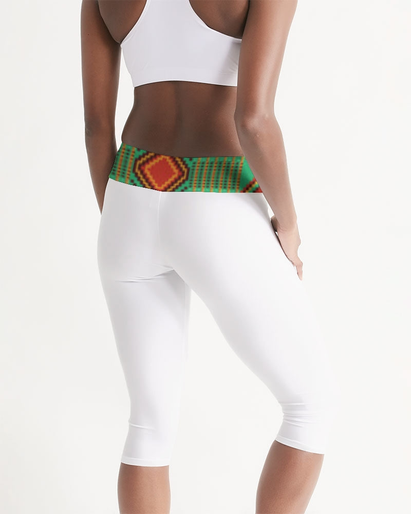Kente variant 1 Women's Mid-Rise Capri