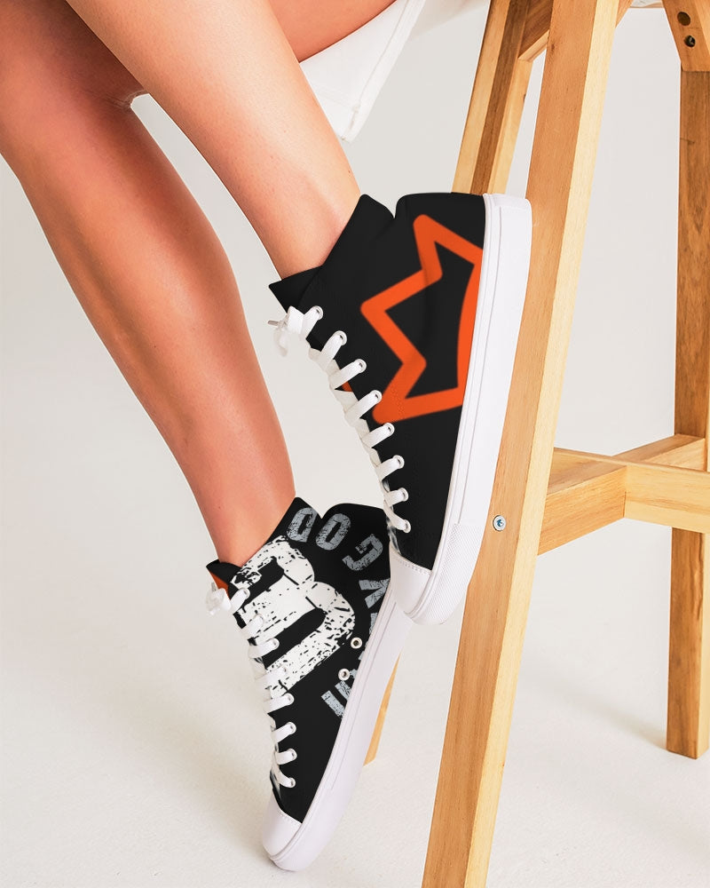 red UNITYGOD Logo Women's Hightop Canvas Shoe
