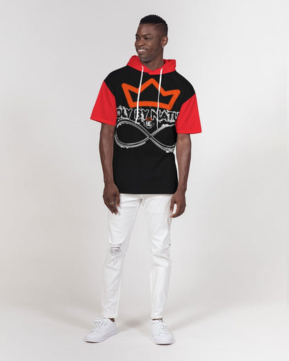 Poly By Nature Men's All-Over Print Premium Heavyweight Short Sleeve Hoodie