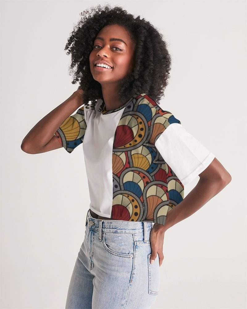 Classic Kente Women's Lounge Cropped Tee
