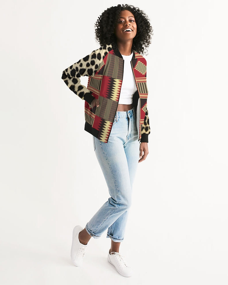 BRW Kente Women's Bomber Jacket