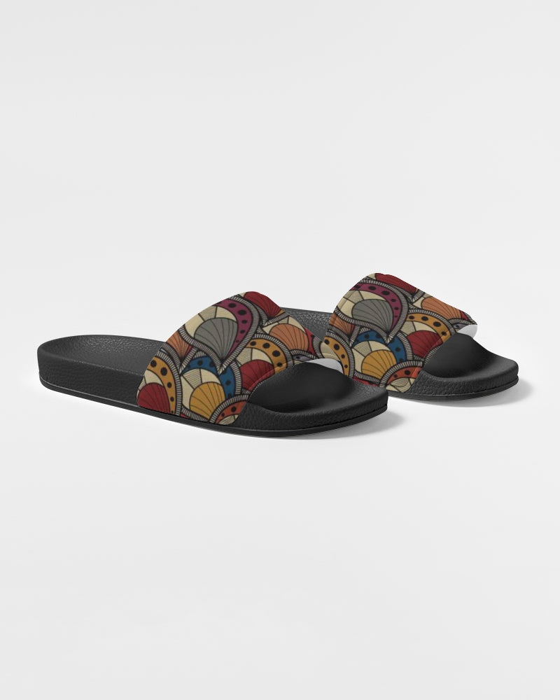 Black classic Kente Men's Slide Sandal