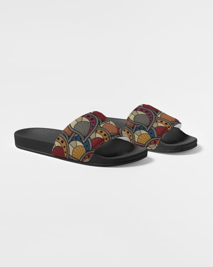 Black classic Kente Men's Slide Sandal