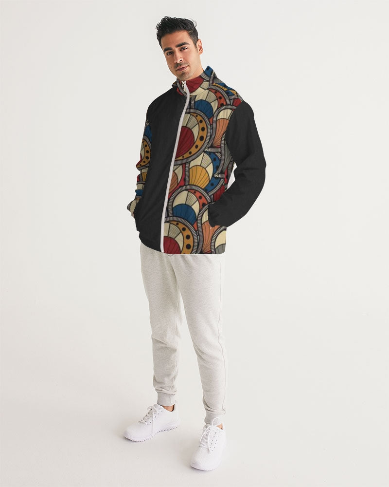 Black classic Kente Men's Windbreaker
