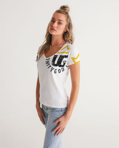 UNITYGOD Logo 4 Women's V-Neck Tee