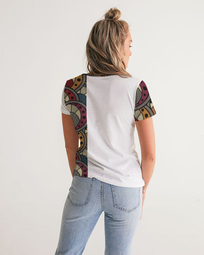 Classic Kente Women's V-Neck Tee