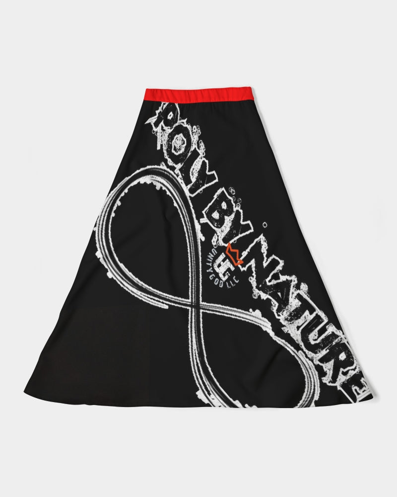 Poly By Nature Women's All-Over Print A-Line Midi Skirt