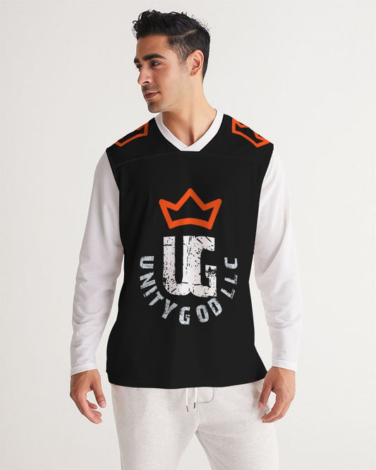 red UNITYGOD Logo Men's Long Sleeve Sports Jersey
