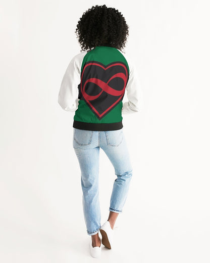 Black polyamorous flag Women's Bomber Jacket