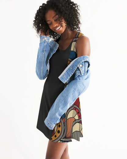 Black classic Kente Women's Racerback Dress
