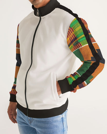 Kente Men's Stripe-Sleeve Track Jacket