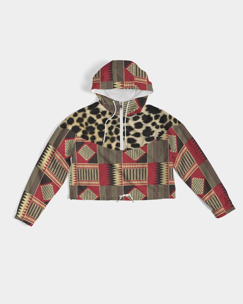 BRW Kente Women's Cropped Windbreaker