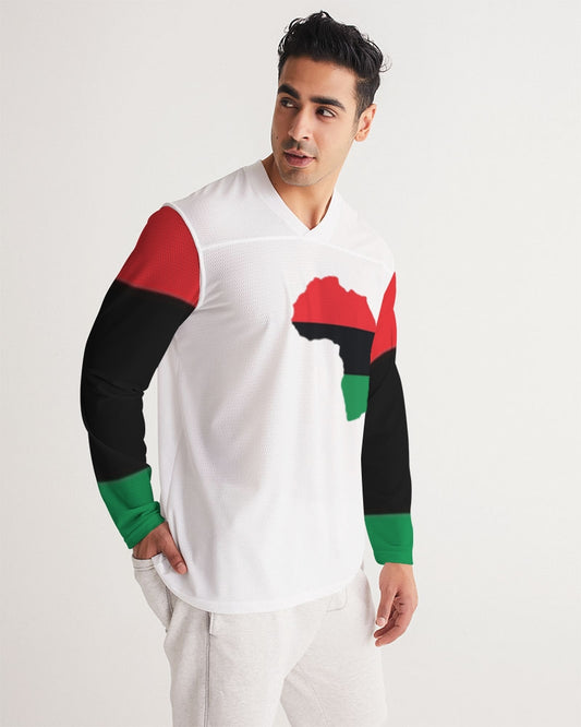 Pan African continental symbol Men's Long Sleeve Sports Jersey