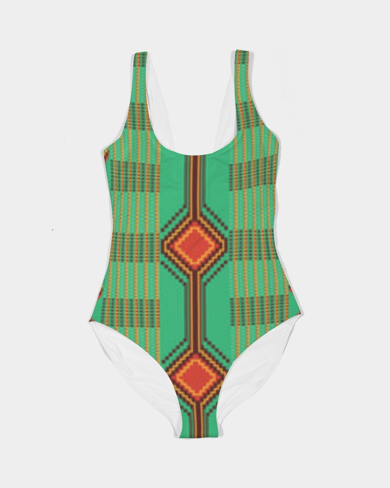 Kente variant 1 Women's One-Piece Swimsuit