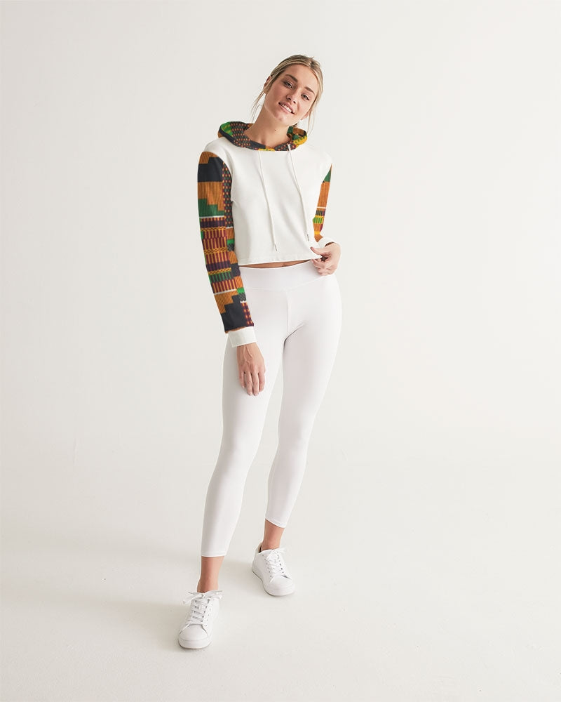 Kente Women's Cropped Hoodie