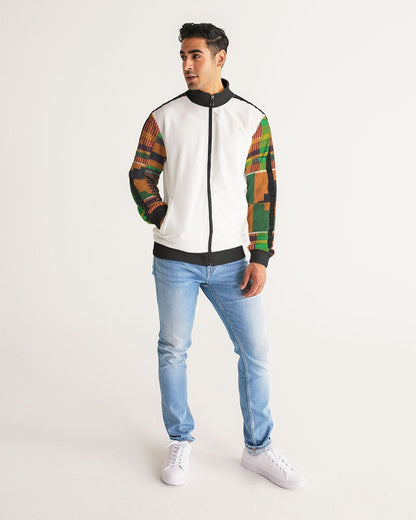 Kente Men's Stripe-Sleeve Track Jacket