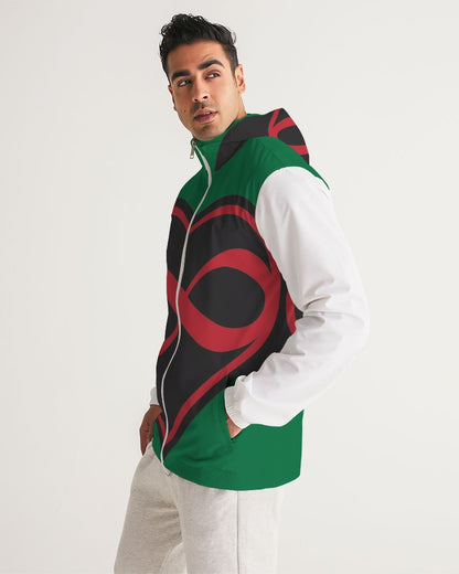 Black polyamorous flag Men's Windbreaker