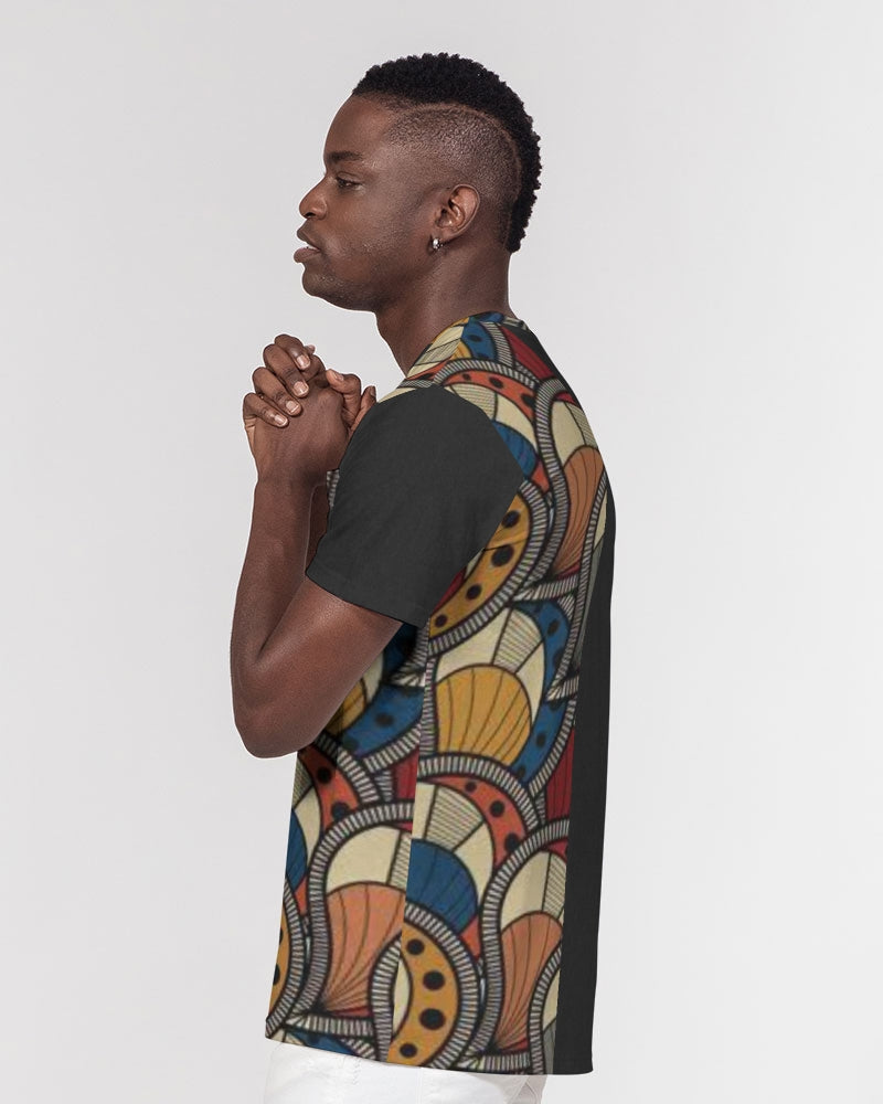 Black classic Kente Men's Everyday Pocket Tee