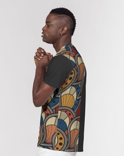 Black classic Kente Men's Everyday Pocket Tee