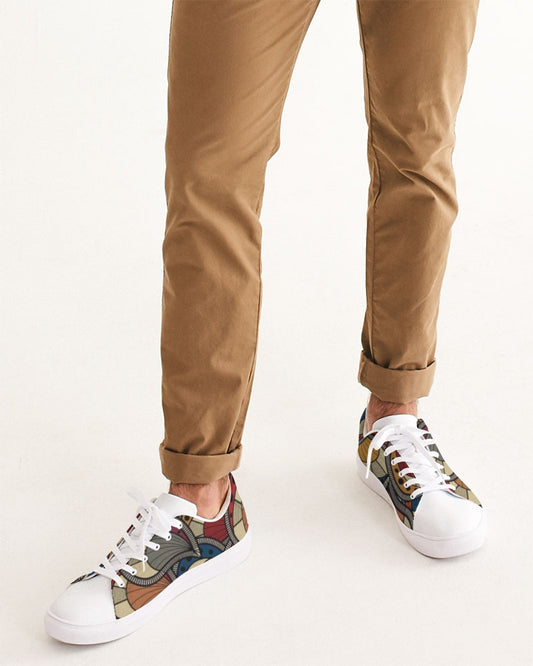 Classic Kente Men's Faux-Leather Sneaker
